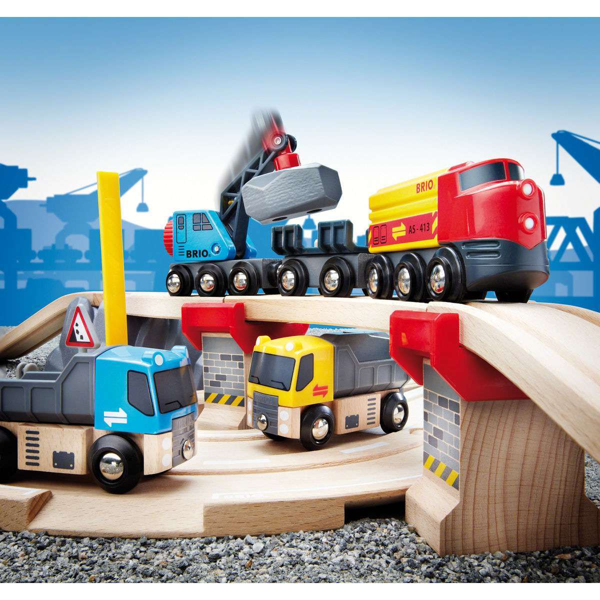 BRIO Spiel Straßen & Schienen Steinverlade Set