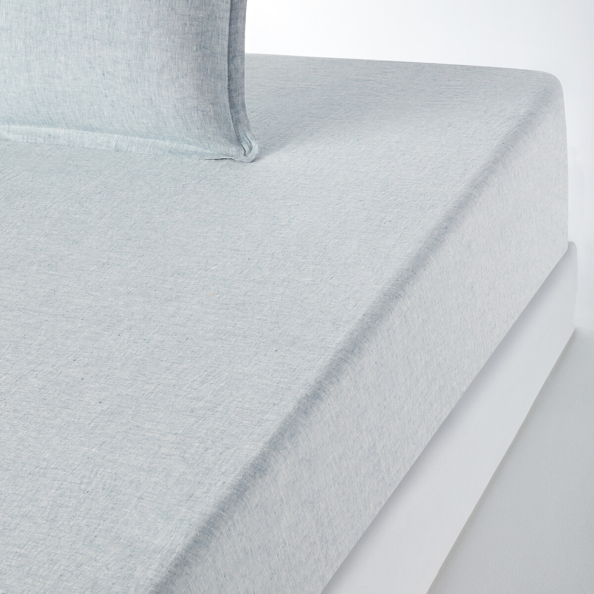 LA REDOUTE INTERIEURS<br>Lençol de linho lavado com elástico, dobra de 35 cm, Linot