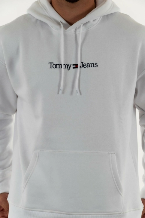 sweat tommy jeans dm0dm15013 blanc