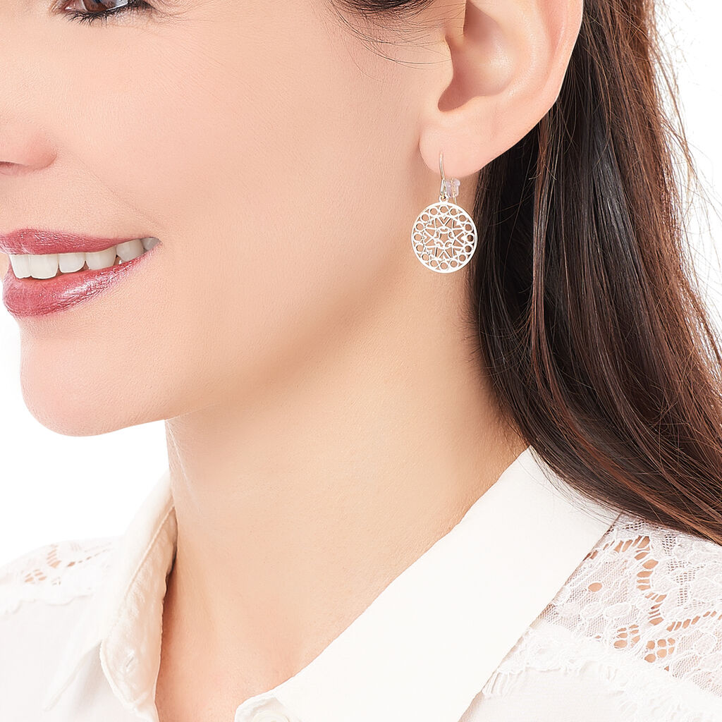 Boucles D'oreilles Pendantes Celso Plaqué Or Jaune