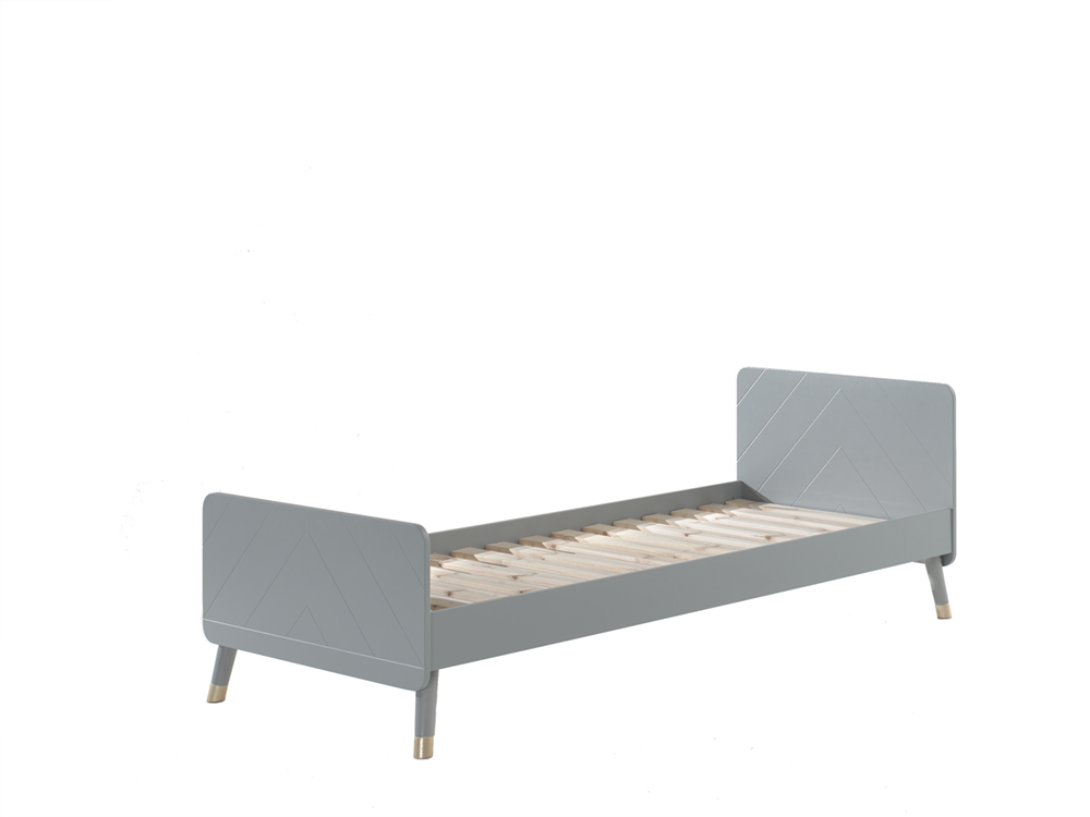 Einzelbett BILLY - grau - 90x200 cm