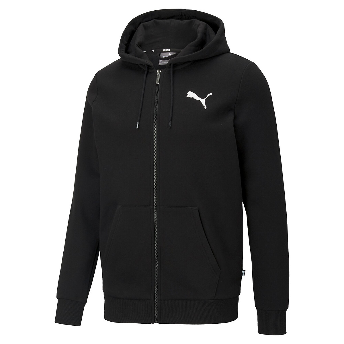 PUMA<br>Moletom com zíper e logo pequeno essencial