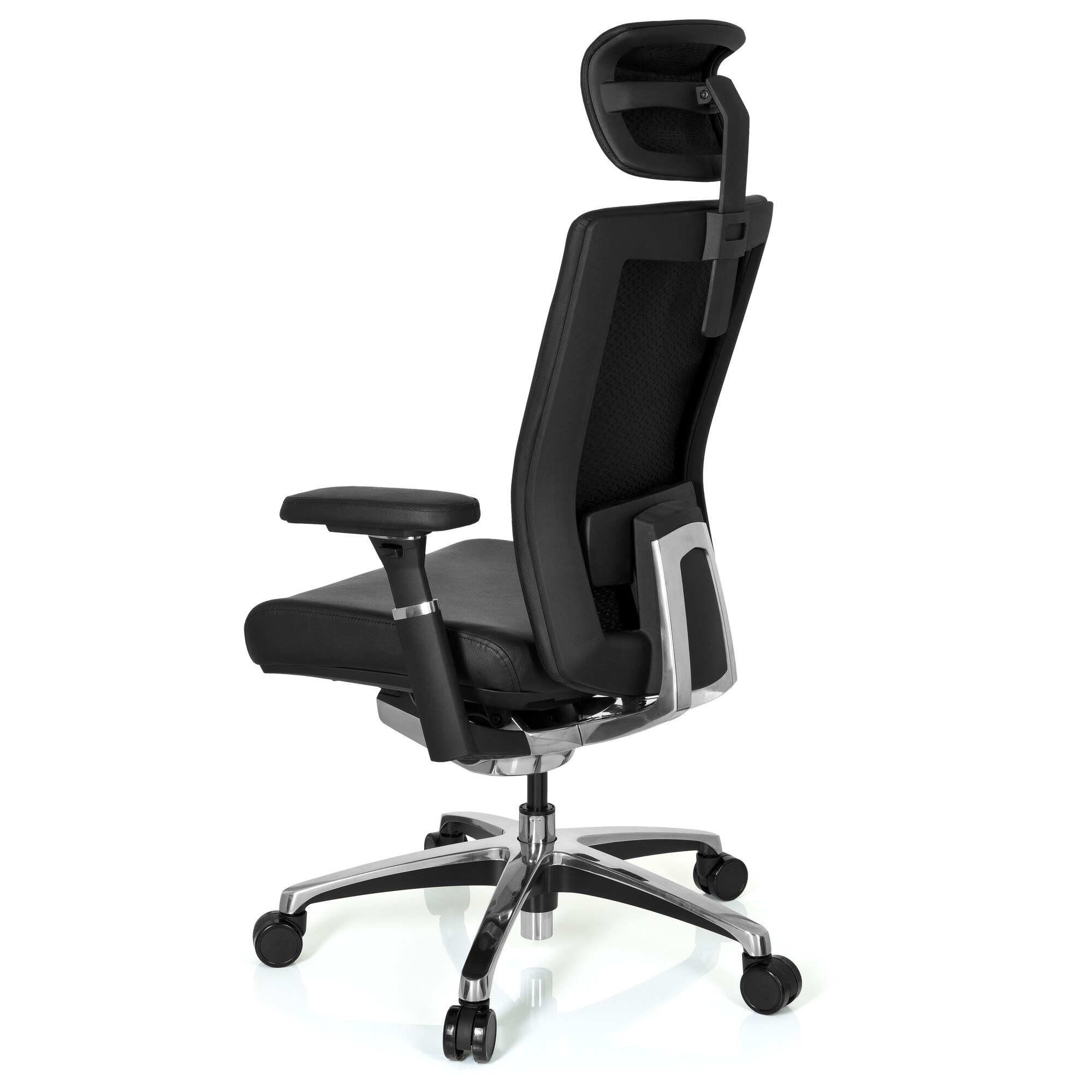 Profi Bürostuhl NOVA Leder mit Armlehnen (höhenverstellbar) hjh OFFICE