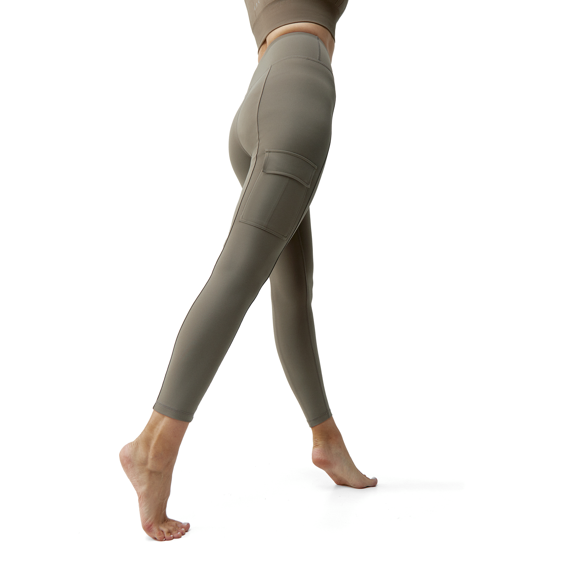 CARGO - Legging cargo avec poches | Marron