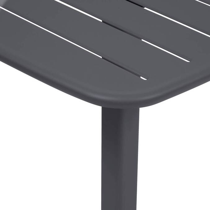 Table haute de jardin carrée ALEGORIA Graphite