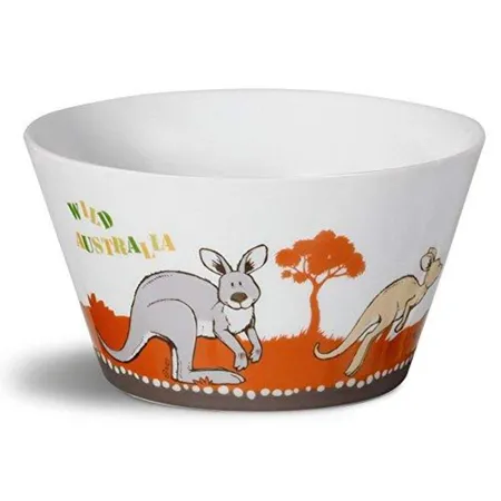 NICI Wild Australien Müsli Schale Känguru aus Porzellan, 13,5 x 7 cm