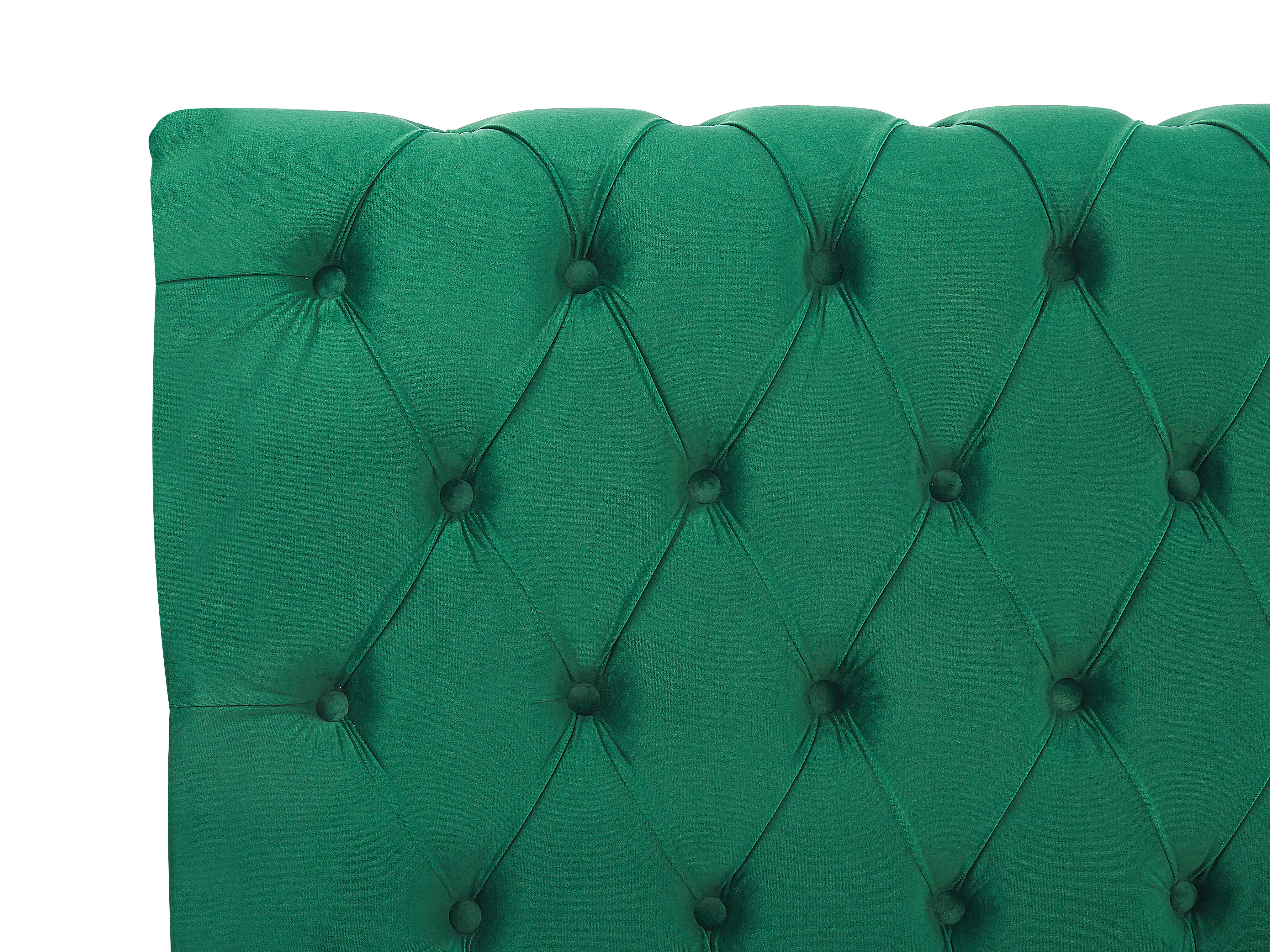 Waterbed Fluweel AVALLON 180 x 200 cm Smaragdgroen