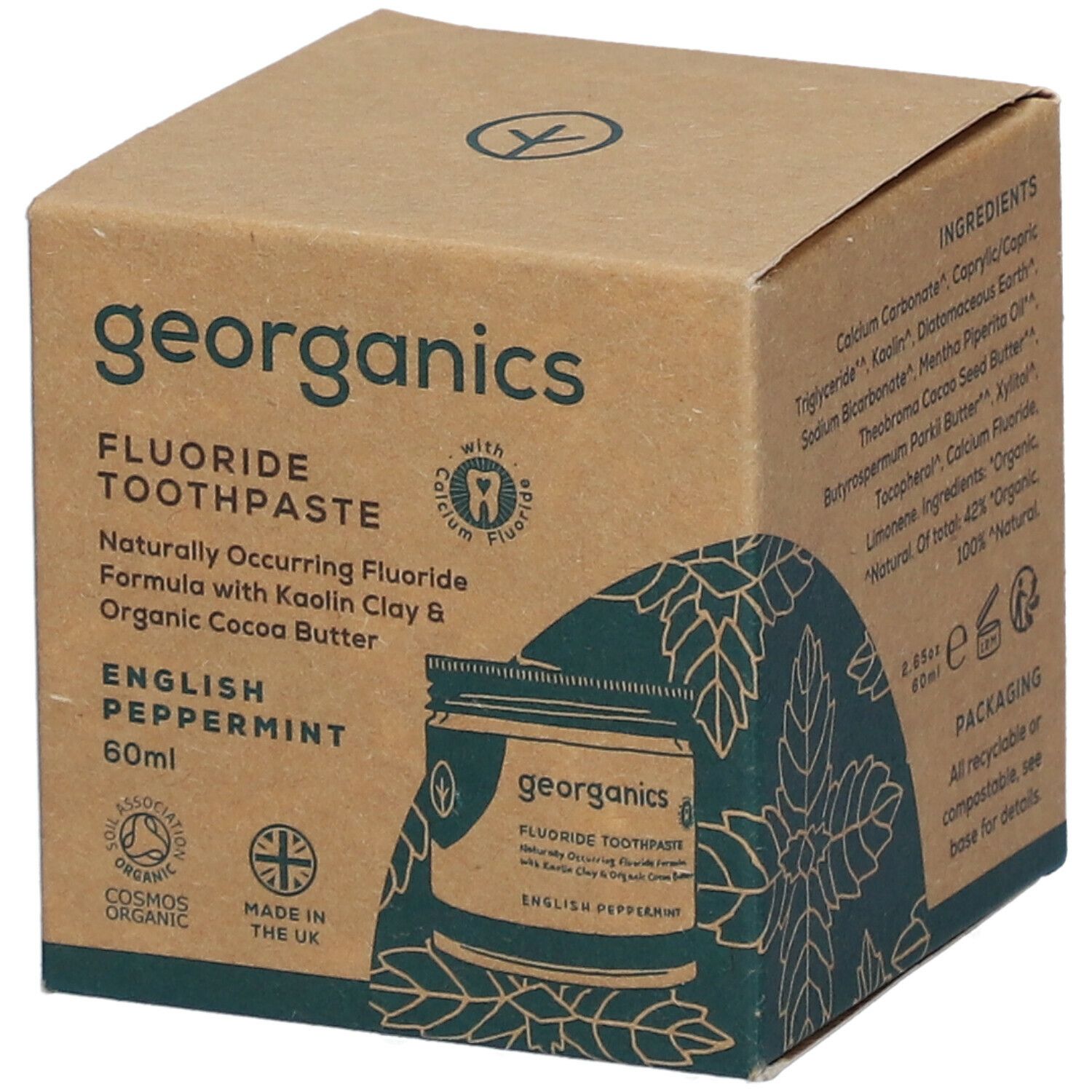 GEORGANICS Natürliche Zahnpasta Pfefferminz