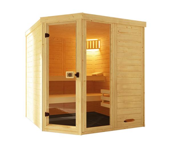 Weka Sauna Laukkala mit Glastür und Fenster