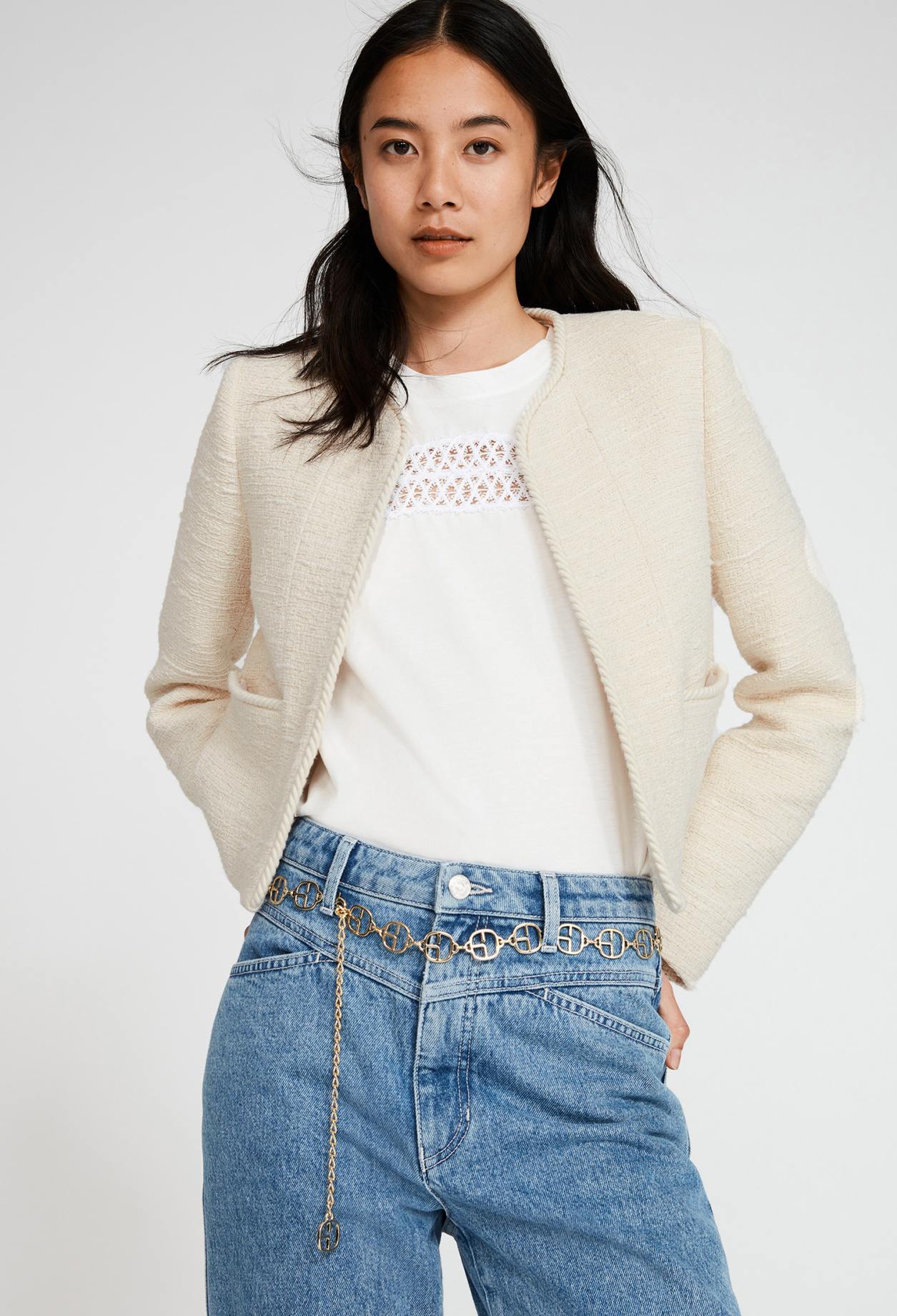 Veste courte tweed