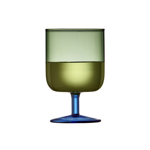 Lyngby Glas Torino 2-pak Vinglas, Grøn/ Blå, 30 cl