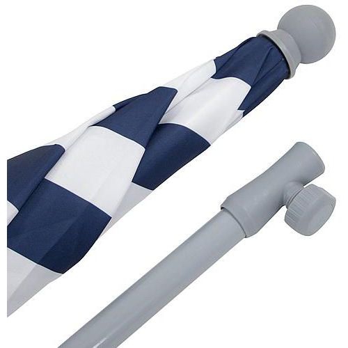 Bo-Camp Sonnenschirm gestreift 165 cm blau/weiß