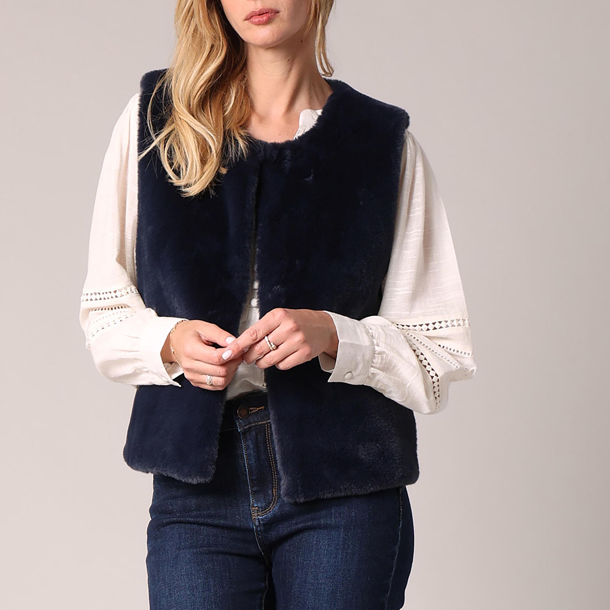 Gilet Femme bleu marine