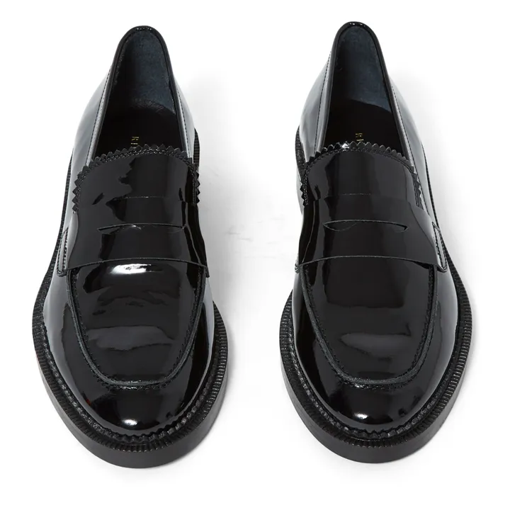 Rivecour Mocassins Cuir Vernis N°82 | Noir