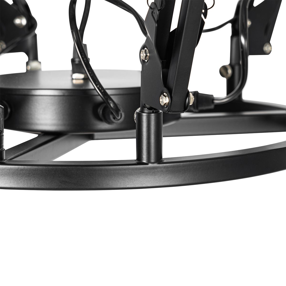 Industriële hanglamp zwart 6-lichts verstelbaar - Hobby Spinne