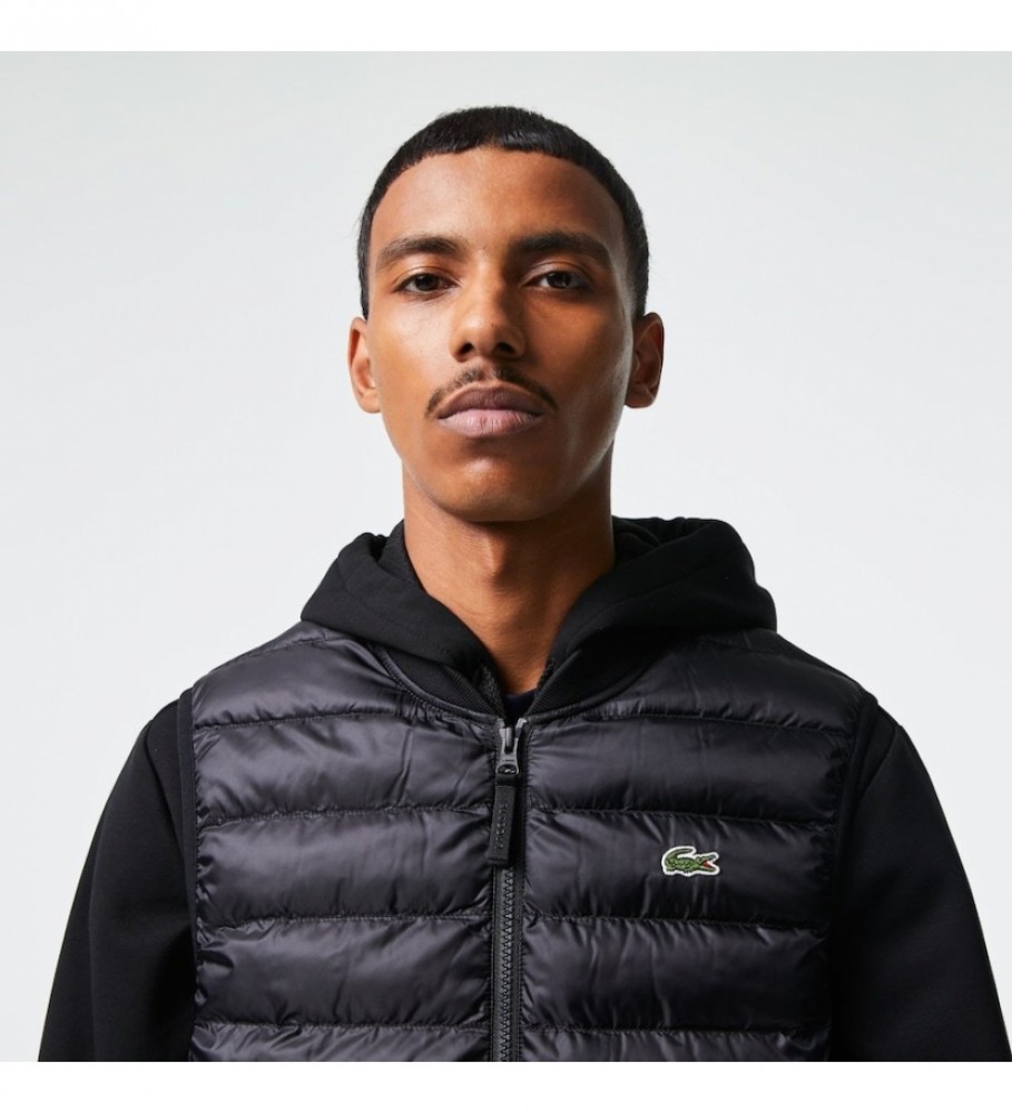 Colete acolchoado Lacoste preto