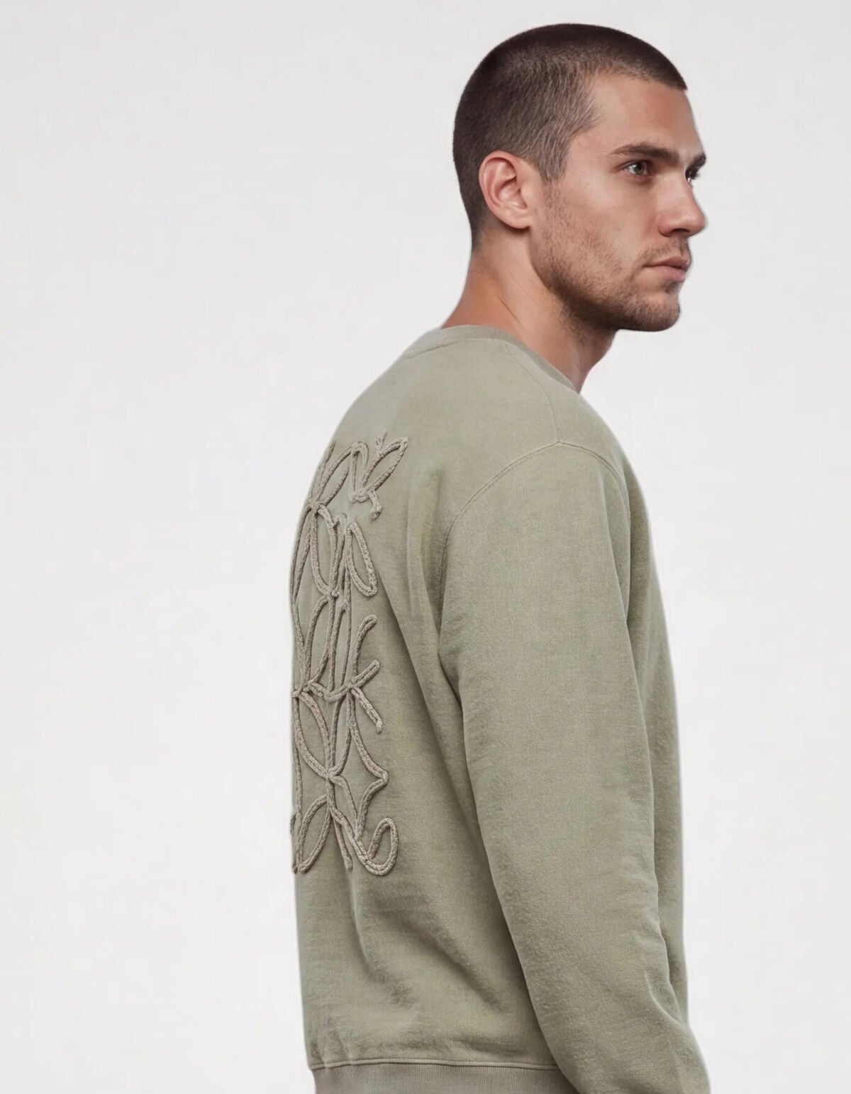 Embroidery Sweater Lichtgroen
