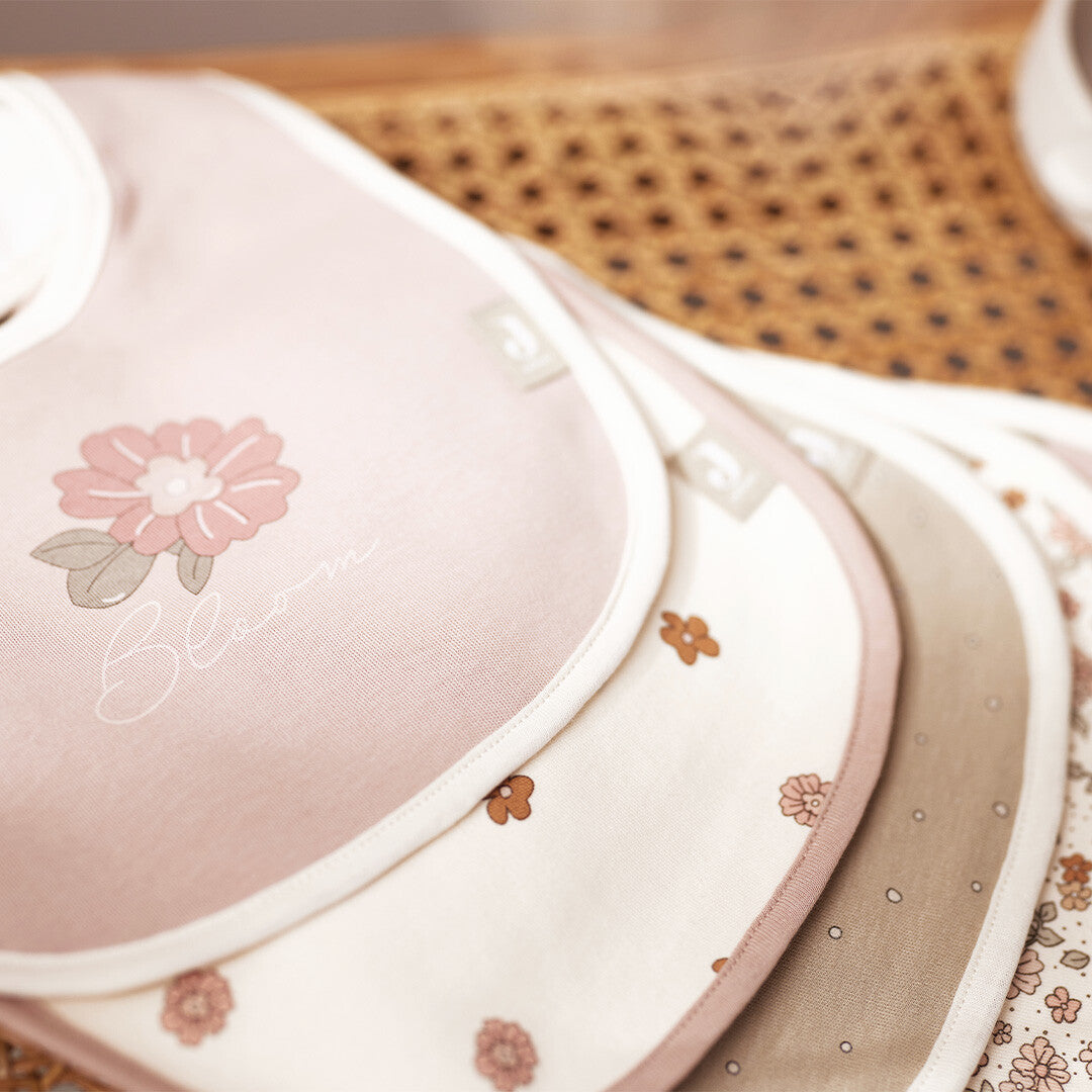 Jollein slabbetje retro flowers - 5st