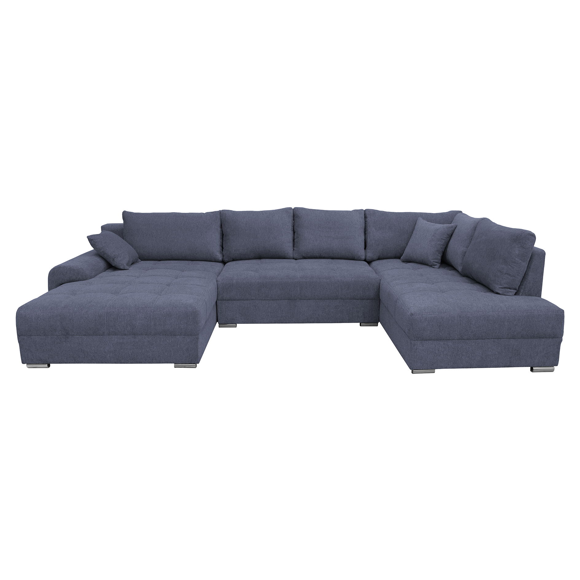 Wohnlandschaft - navy - Liegefunktion und Staukasten - Recamiere links