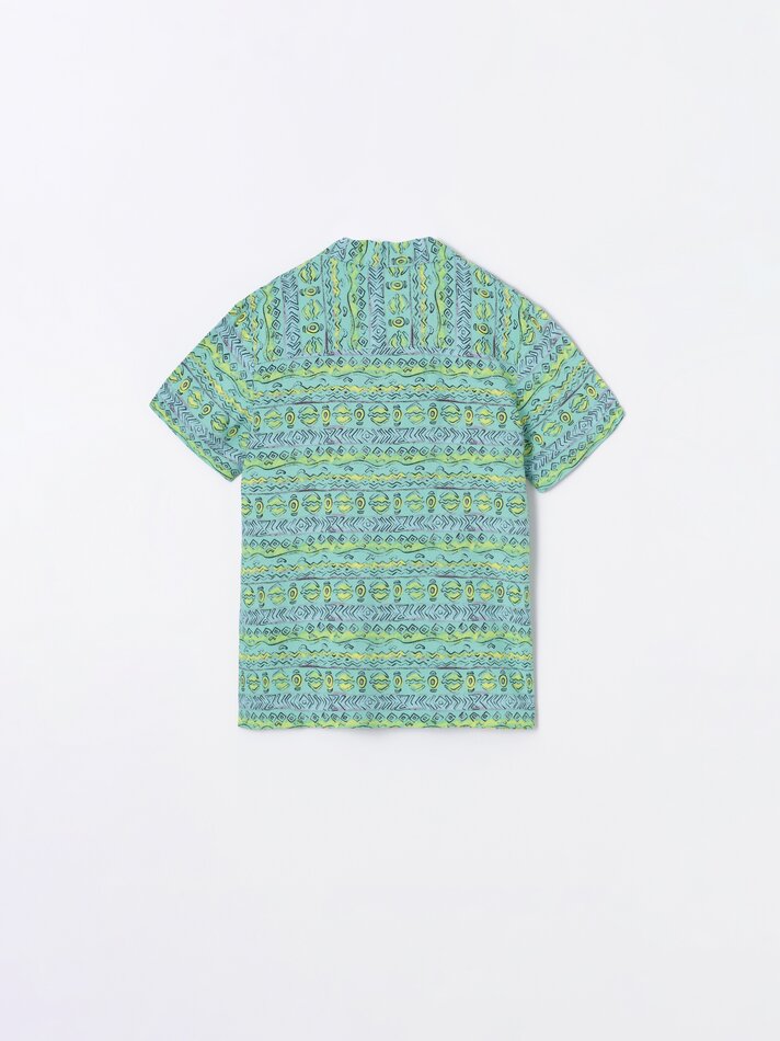 Camisa estampada Resort - Verde