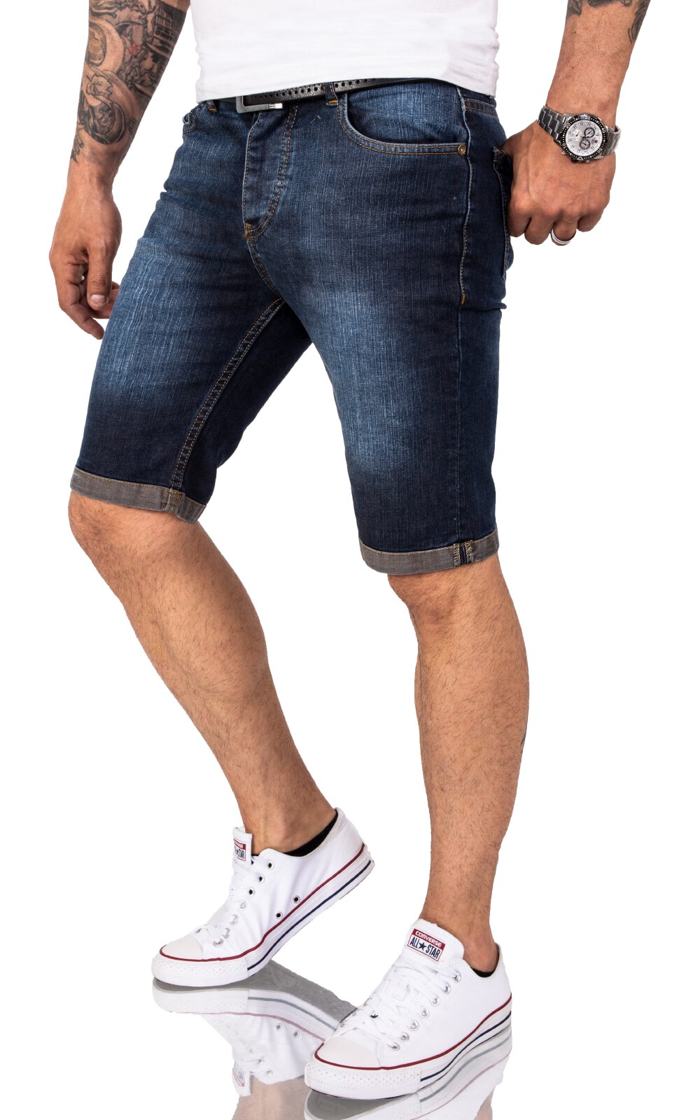 Rock Creek Shorts Jeansshorts Dunkelblau Regular Fit