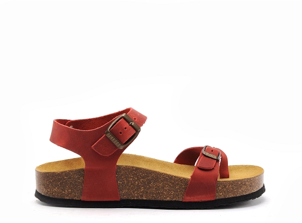 Plakton nu pieds plats femme cp zomba 341016 rouge