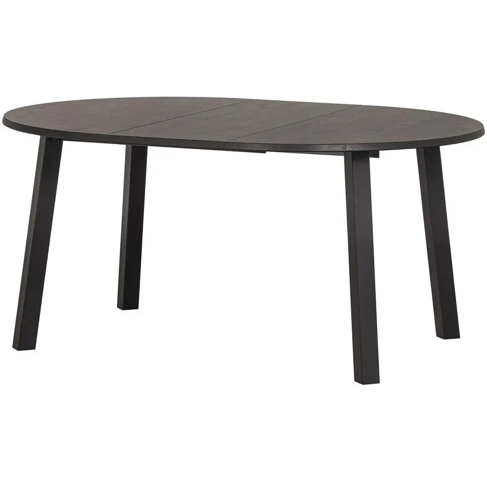 WOOOD Lange Jan Uitschuifbare Eettafel - Eiken - Zwart - 75x120x120