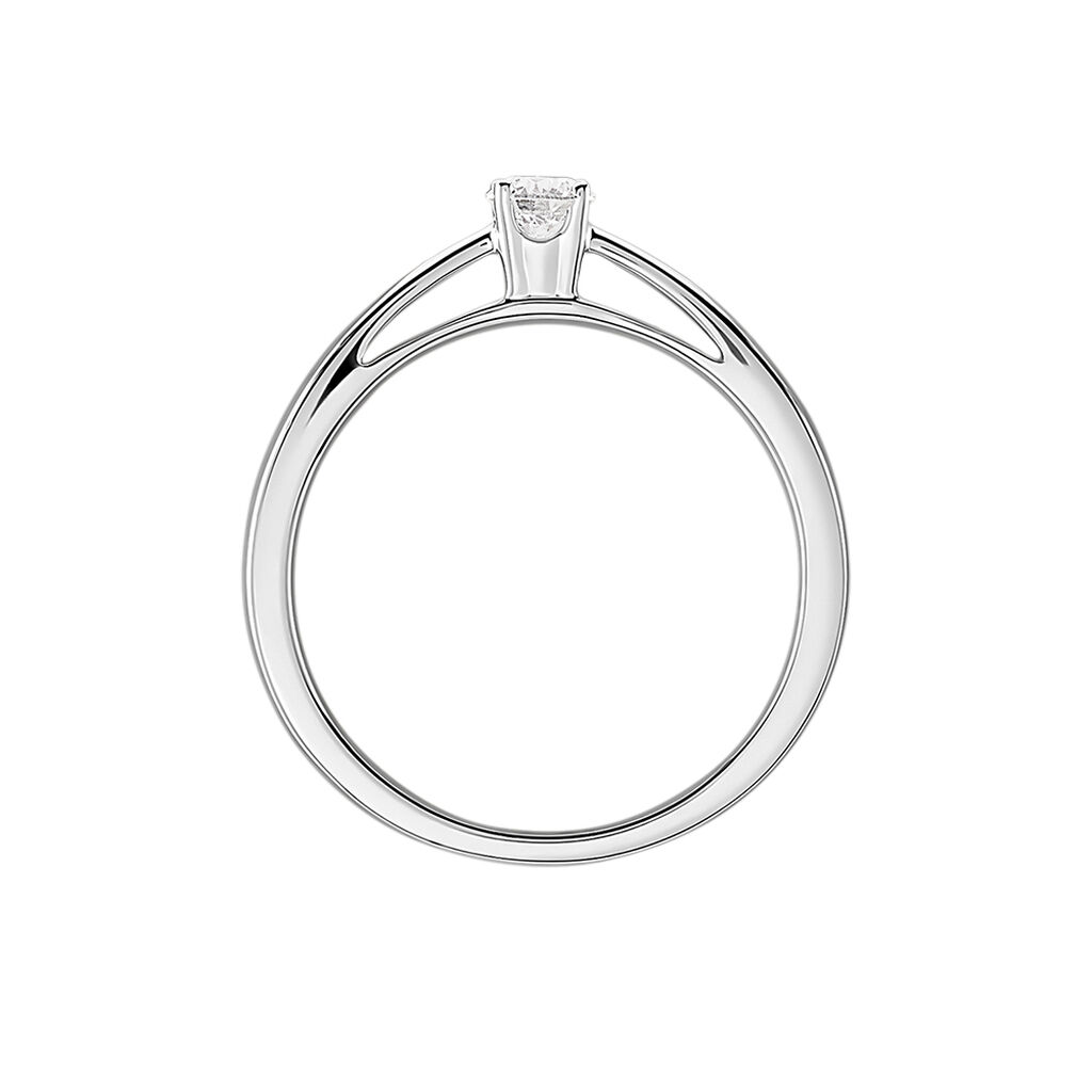 Bague Solitaire Iris Or Blanc Diamant