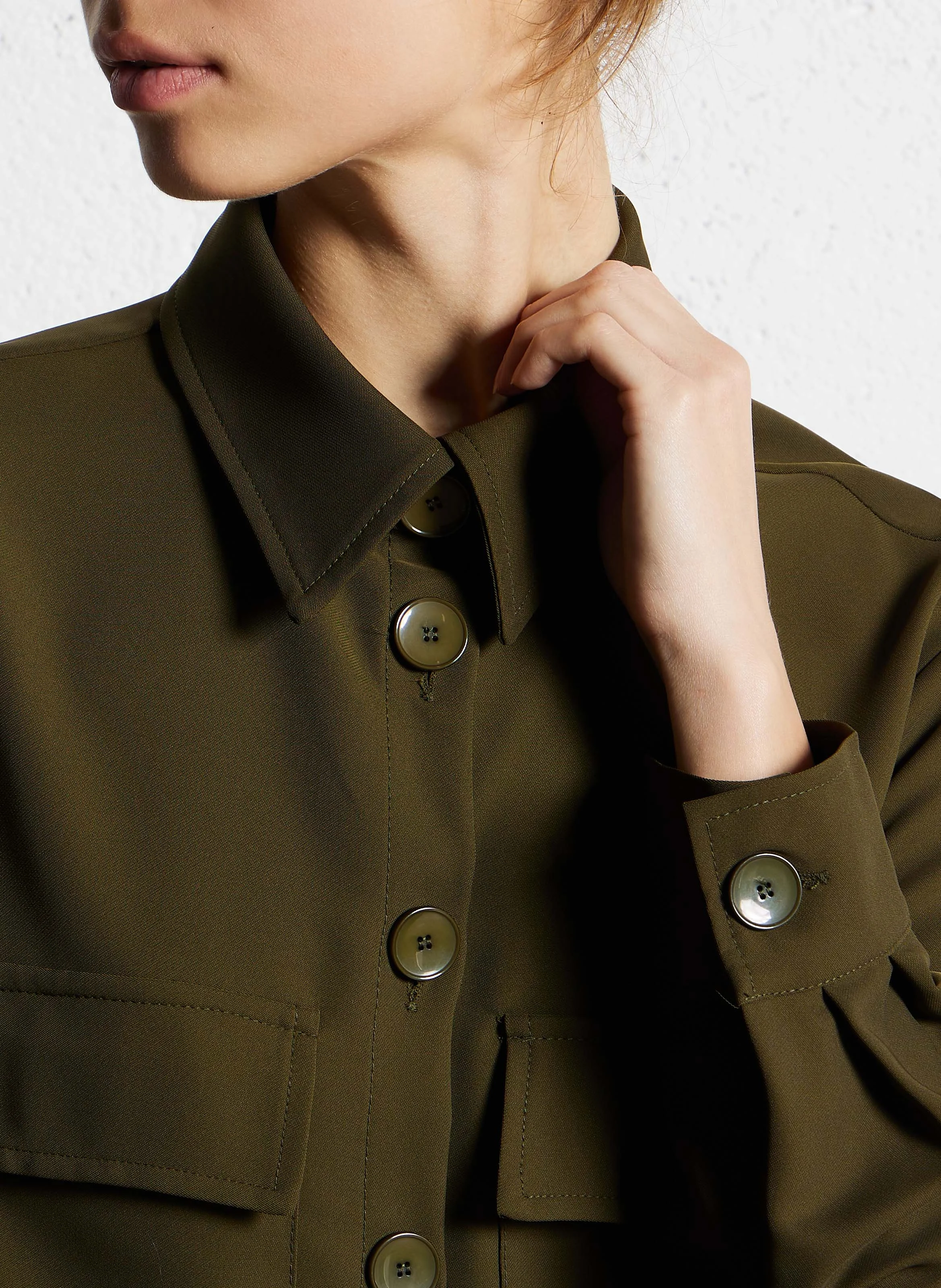 Chemise col classique ample | Vert