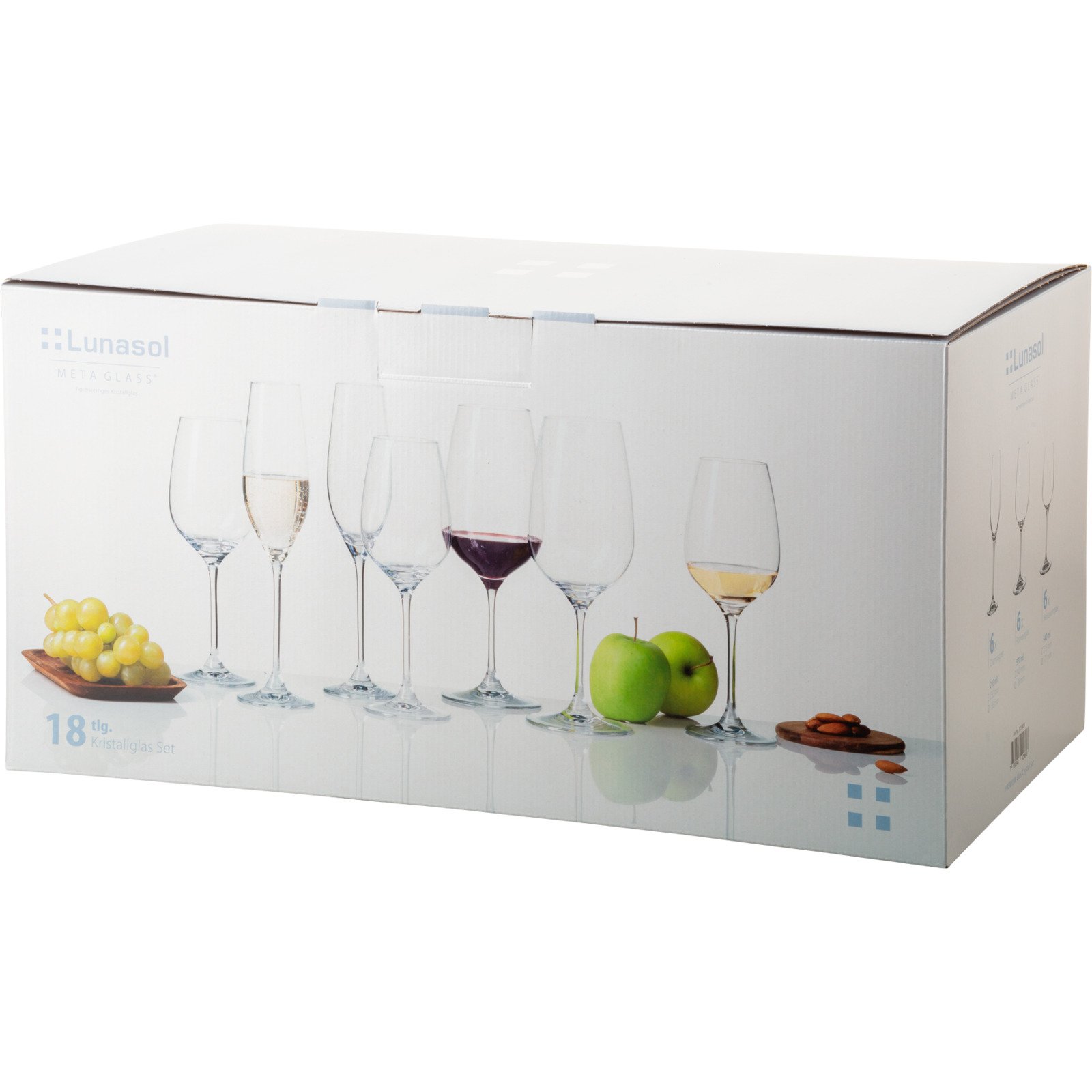 Lunasol Premium Glas Crystal Set 18 teilig