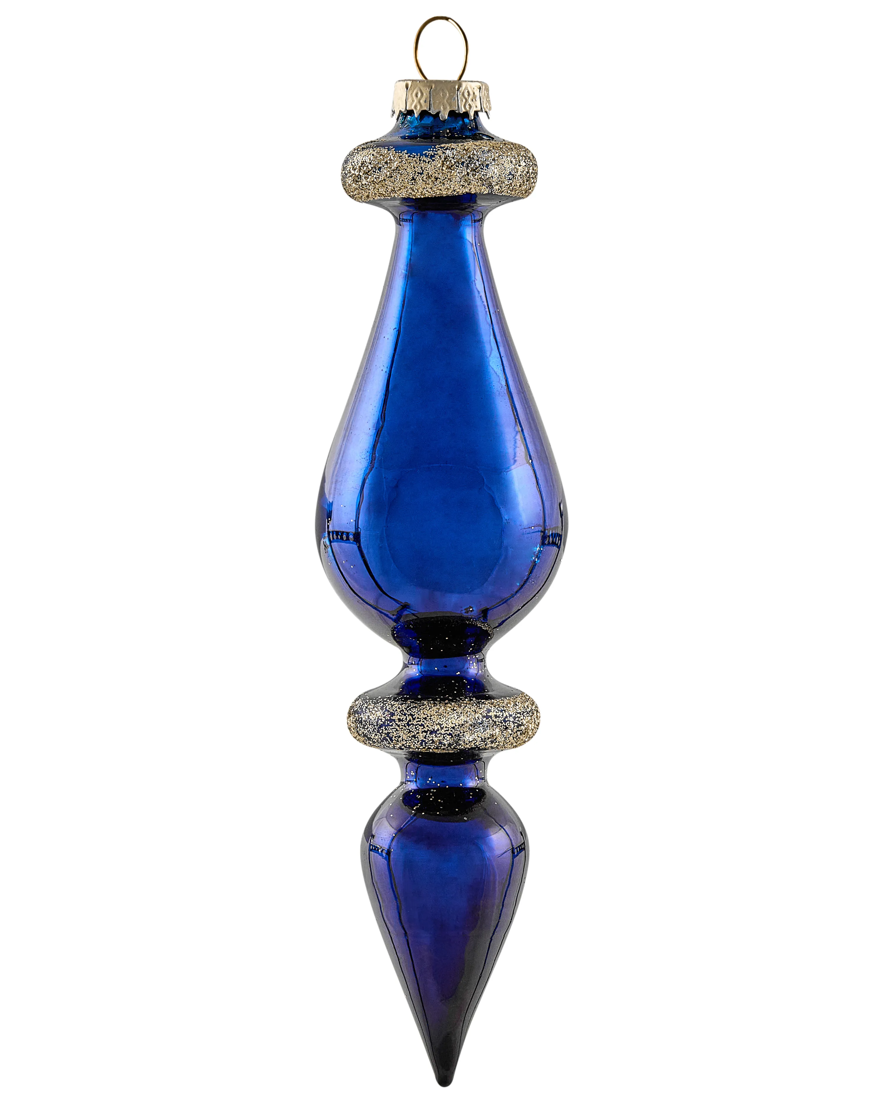 Set van 35 kerstballen ICEDROP Glas Blauw/goud