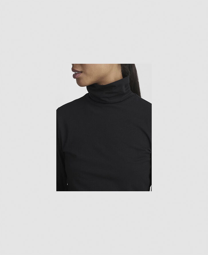 Pieces PCSIRENE LS ROLLNECK TOP NOOS Sort