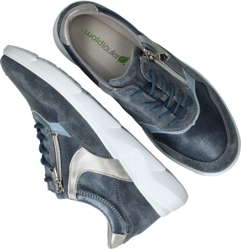 Waldlaufer - Funky - Sneakers - Blauw - Leer - Voetwijdte K
