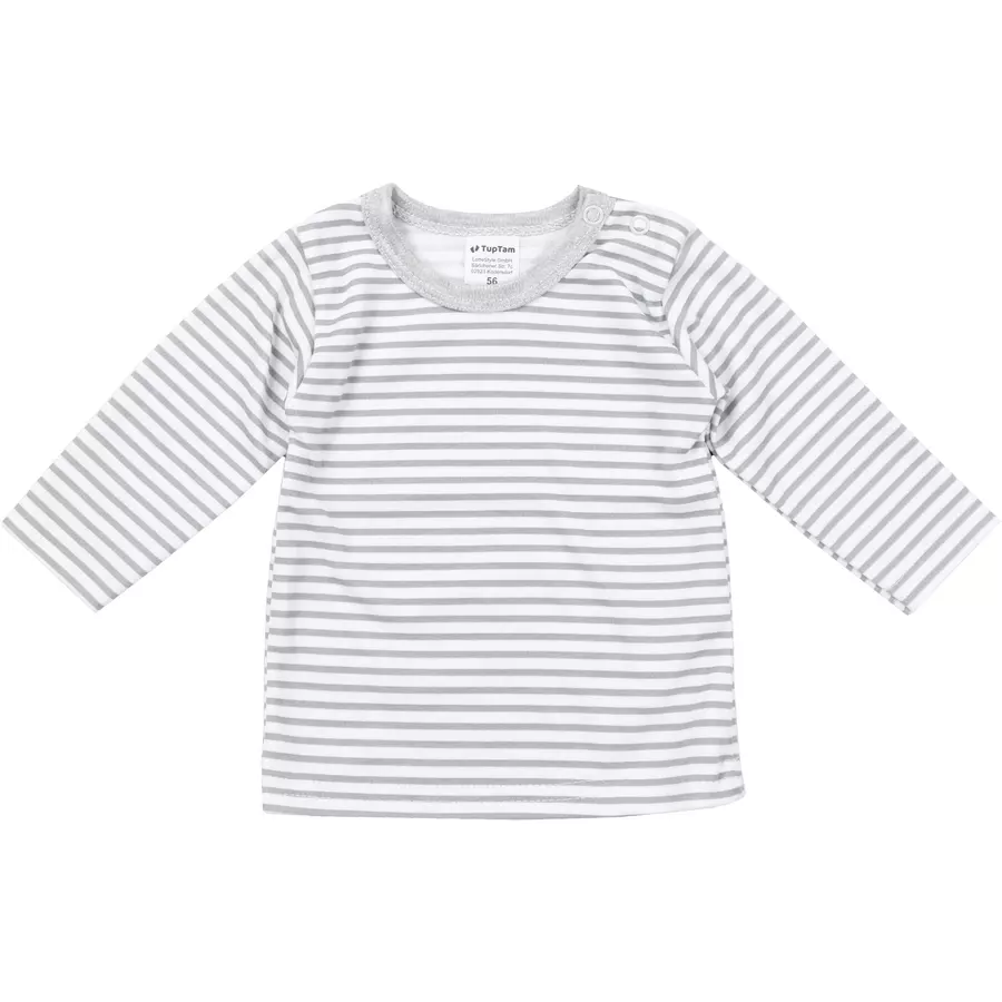 TupTam Baby Jungen Langarmshirt 5er Set grau