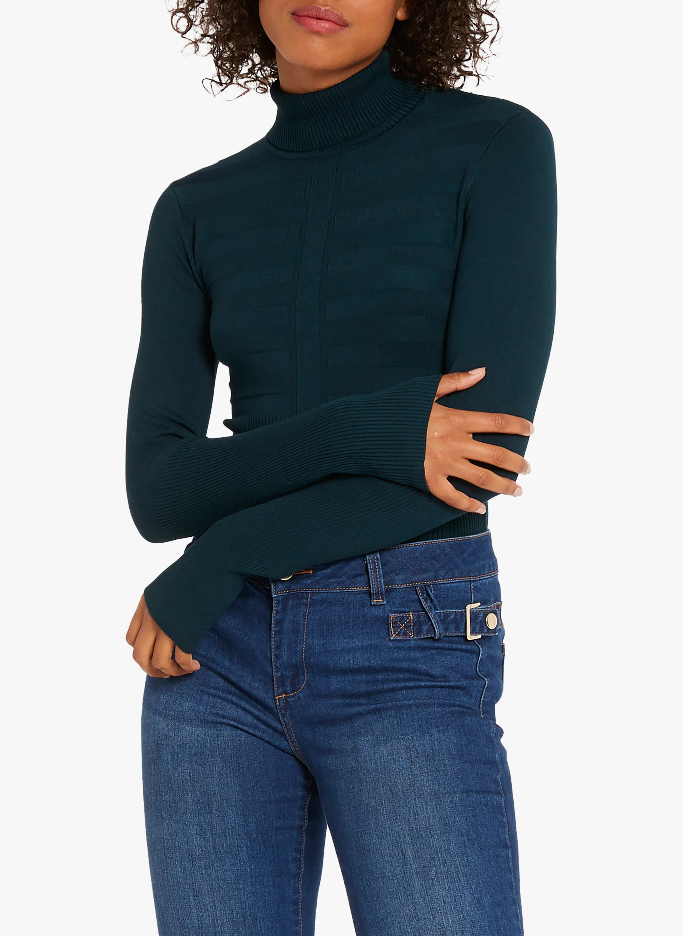 Pull col roulé | Vert