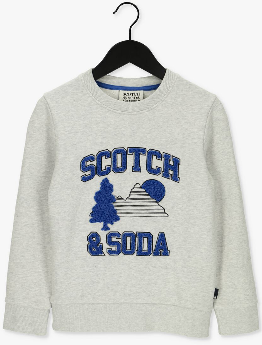 SCOTCH & SODA lichtgrijze scotch & soda sweater 167575-22-fwbm-d40