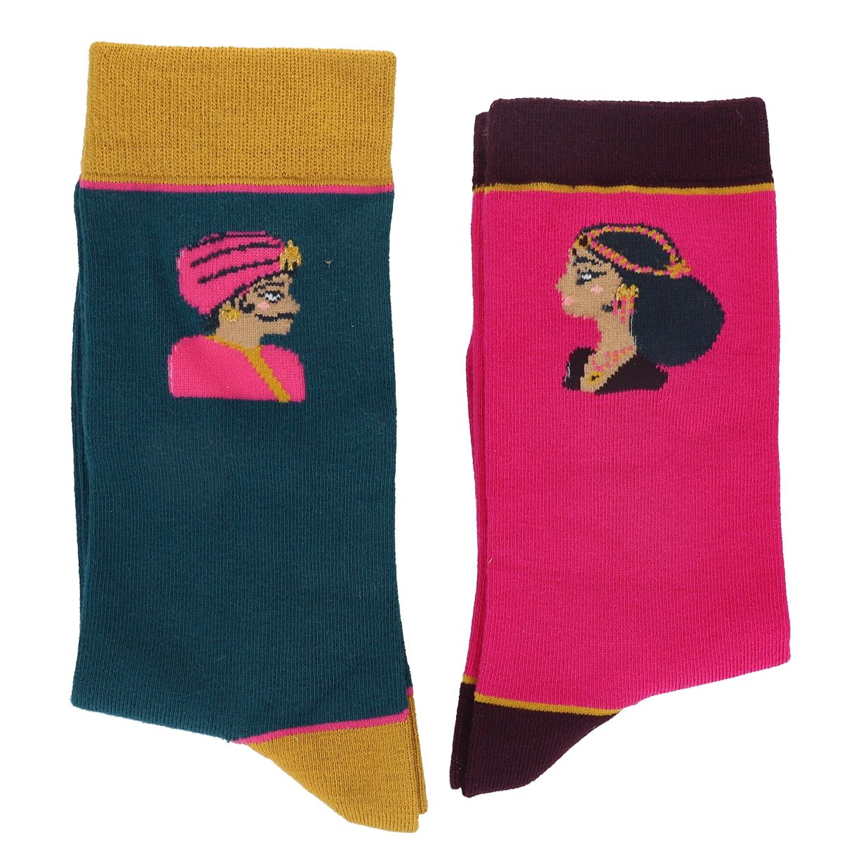 Coffret duo de chaussettes adulte - Mariage Indien .