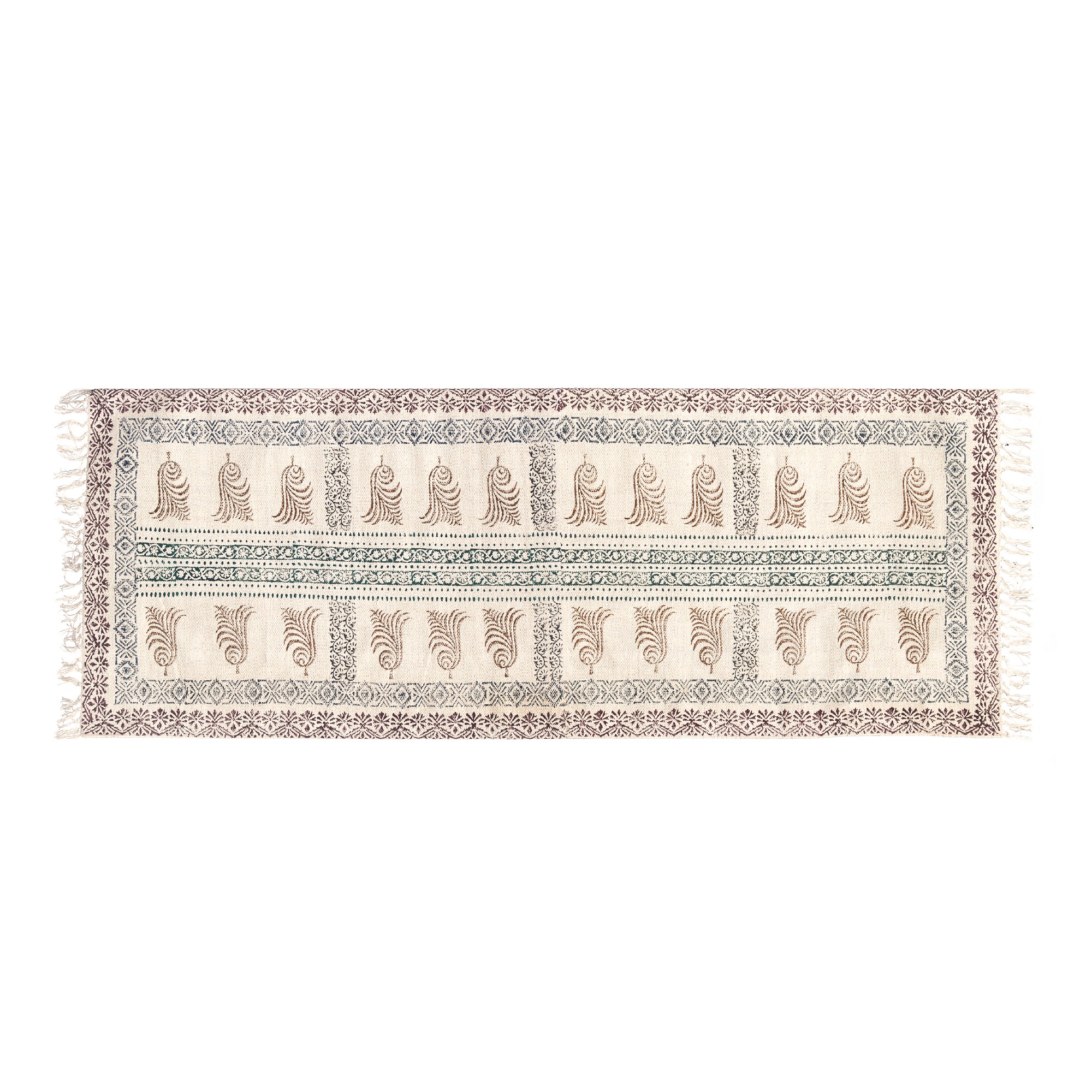 Läufer 'Coorg', handbedruckt, B 60 cm, L 180 cm von fischer's lagerhaus