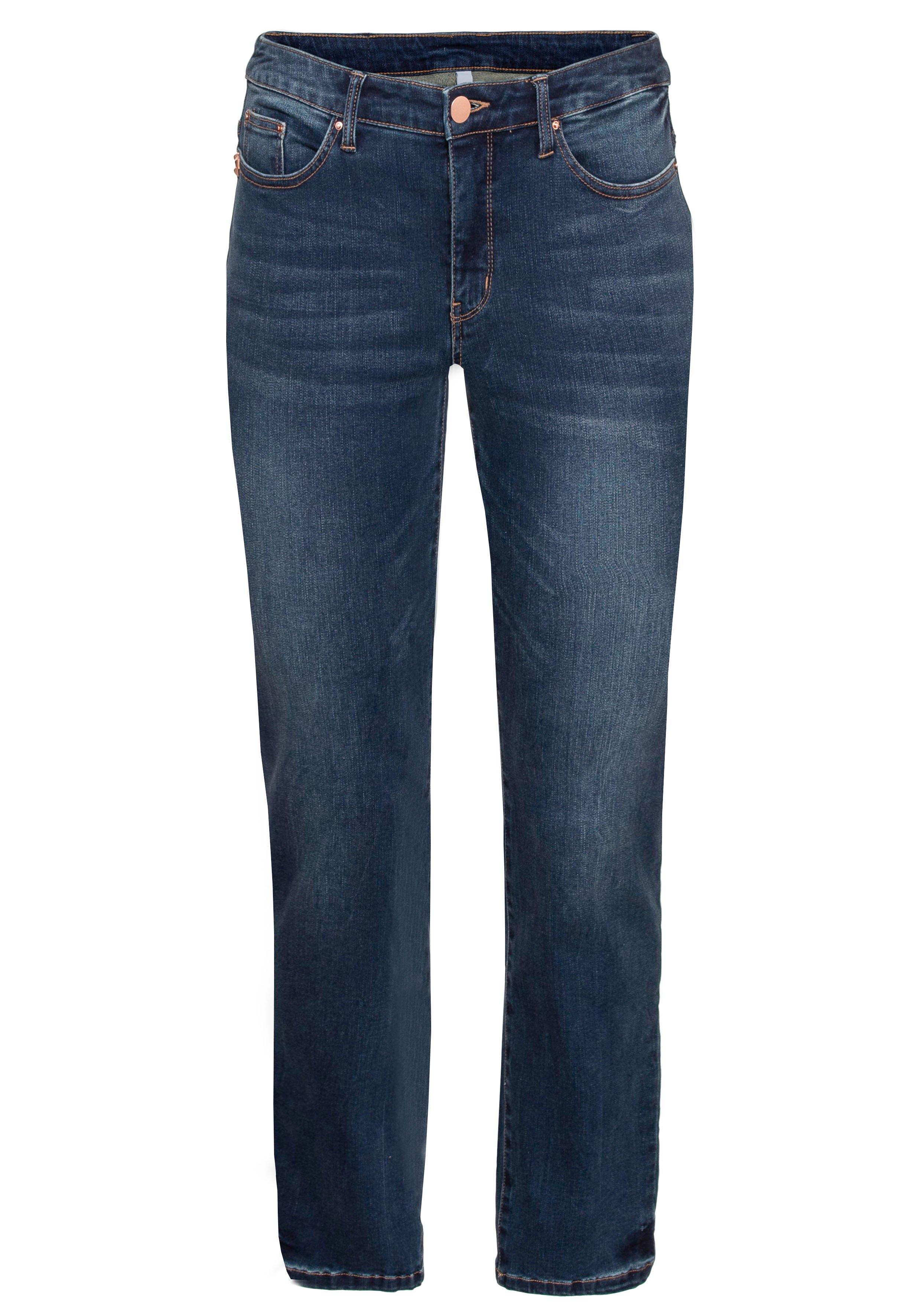Gerade Stretch-Jeans mit Bodyforming-Effekt
