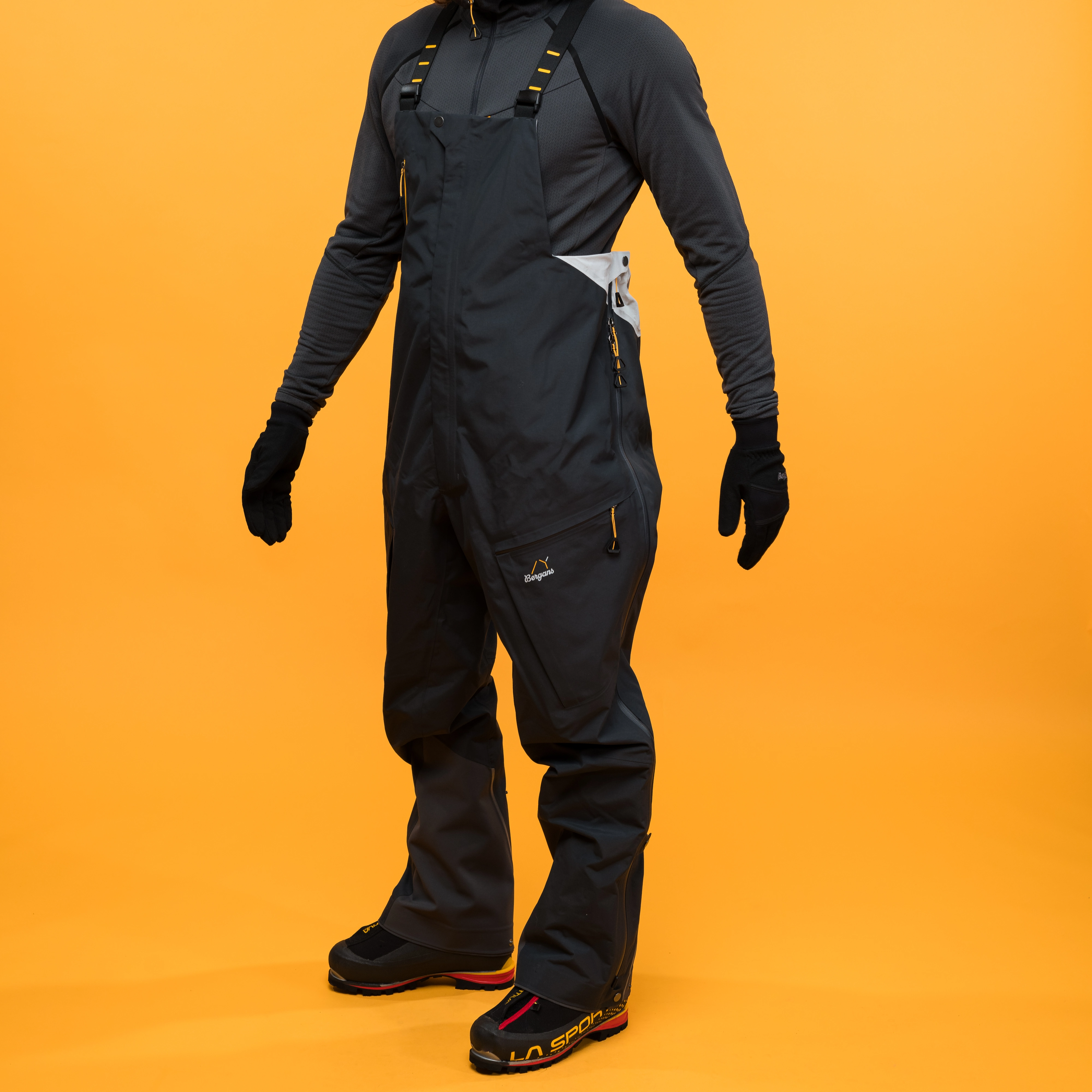 Y MountainLine Bold 3L Shell Bib Pants Men Dark Shadow Grey