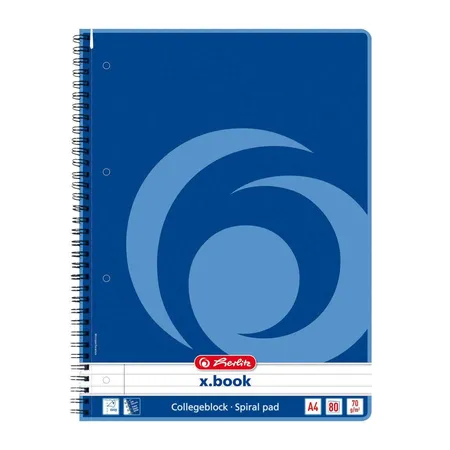 Herlitz 5x Herlitz Collegeblock / DIN A4 / Spiralblock / liniert / 80 Blatt