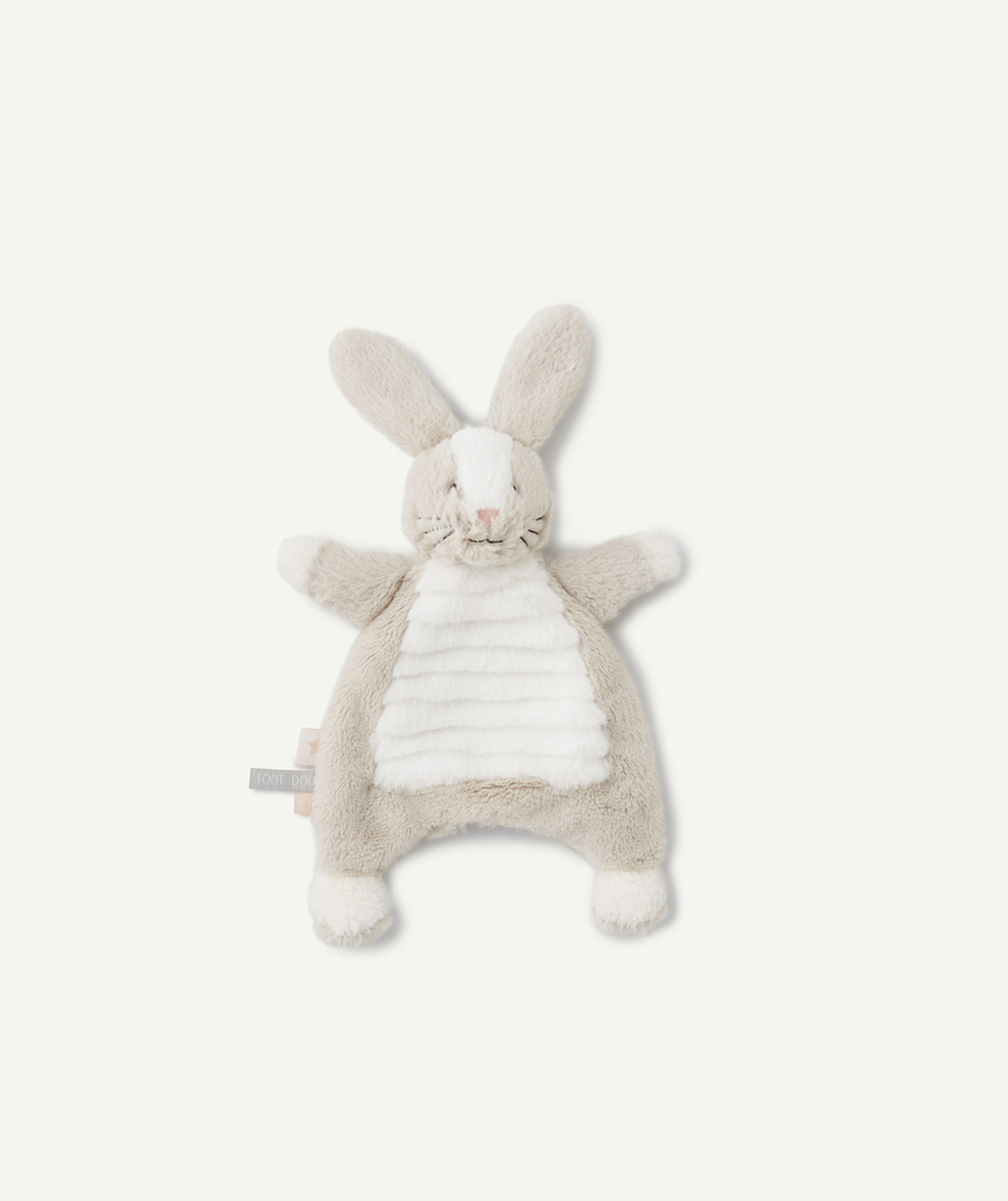DOUDOU LAPIN GRIS EN REMBOURRAGE RECYCLÉ