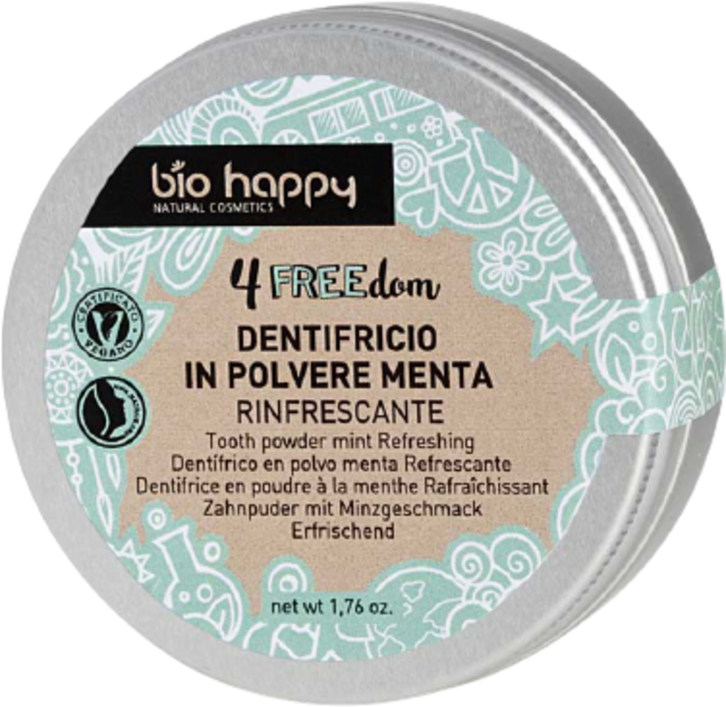 Bio Happy  4FREEdom Refreshing Tooth Powder Mint, 45 g