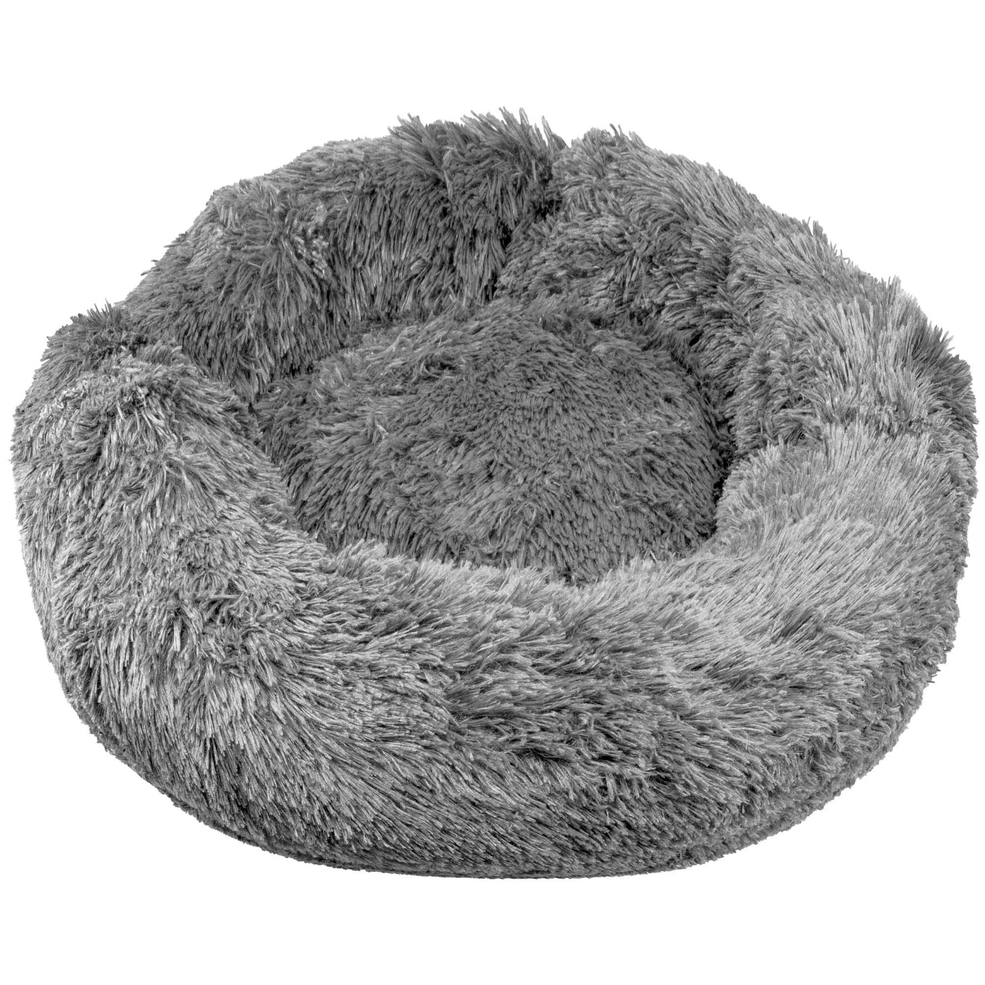 Hunde-Plüschbett Flauschi - Kuschelbett Donut - mit Anti-Rutsch-Boden - waschbar