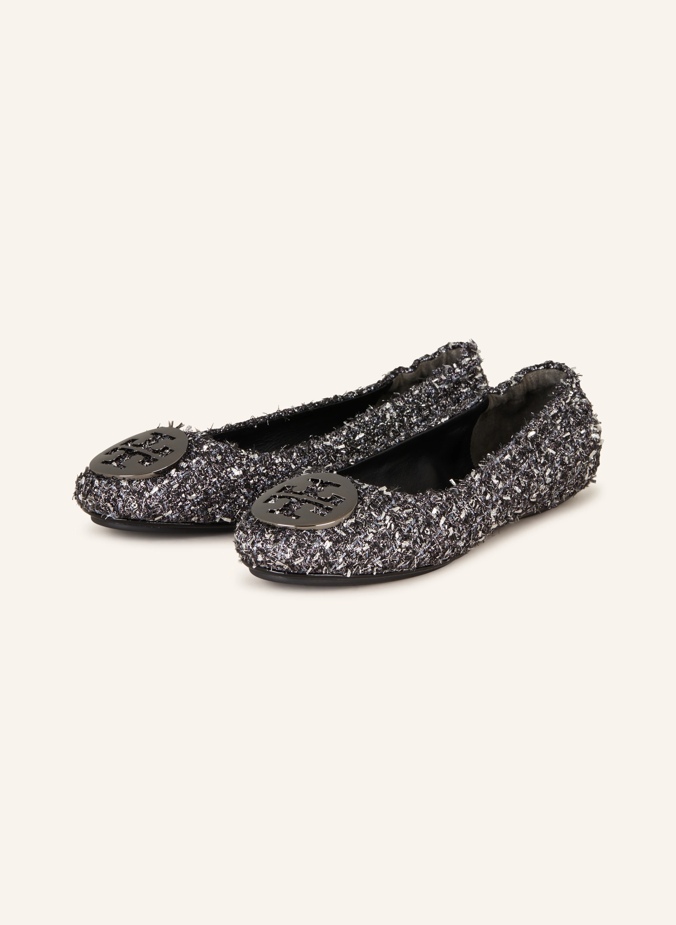 TORY BURCH Ballerinas MINNIE mit Glitzergarn