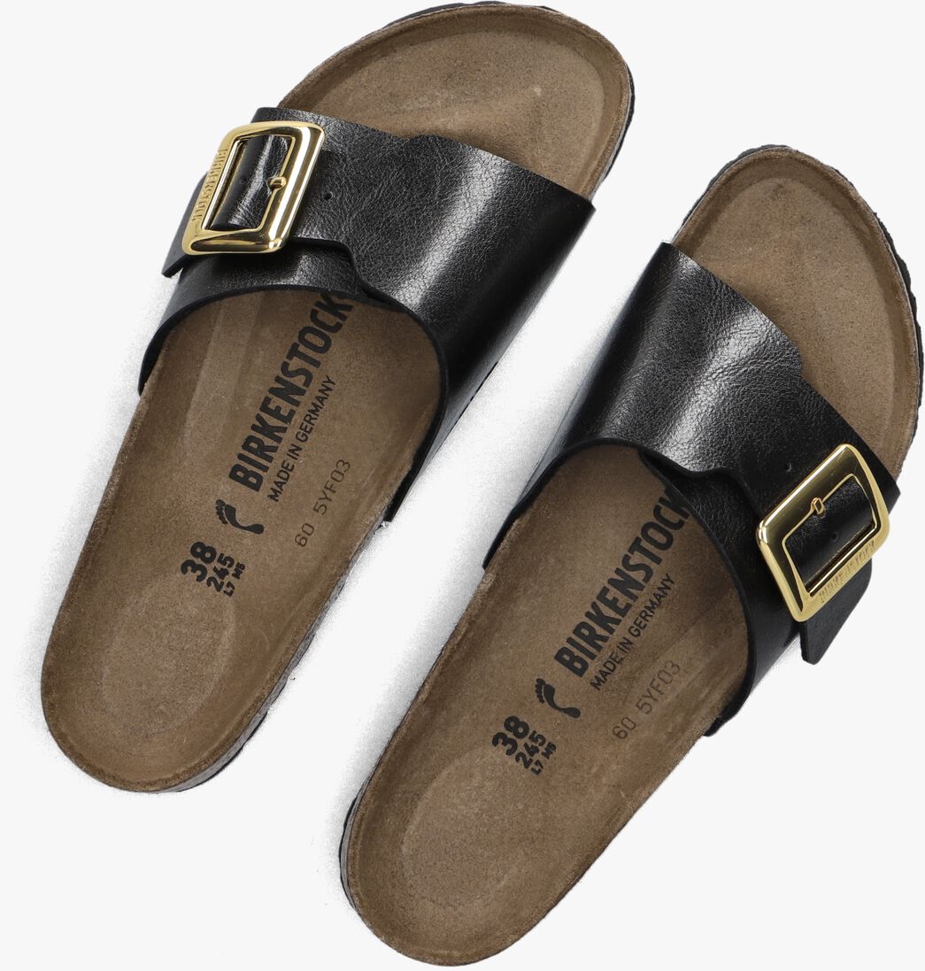 zwarte birkenstock slippers catalina cushion buckle