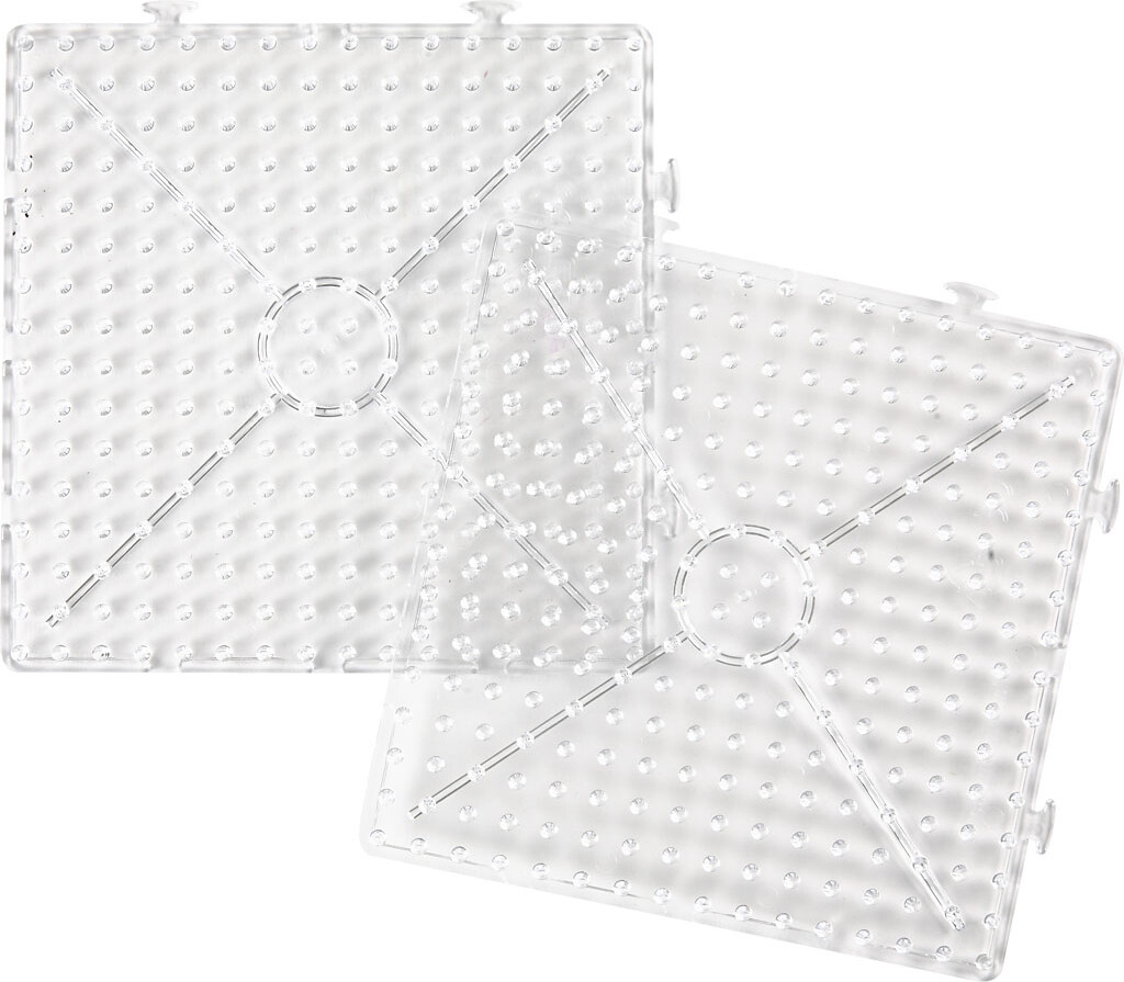 Perleplade Til Perler - Stor Firkant Samlekvadrat - Jumbo - Klar