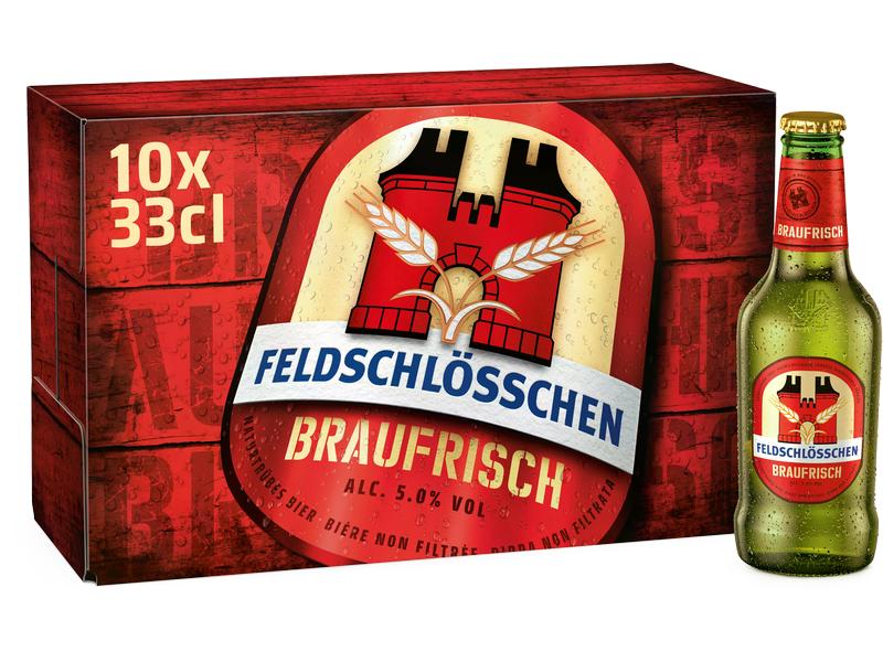 Feldschlösschen Bier Braufrisch 10 x 0.33 l Naturtrübes Lagerbier