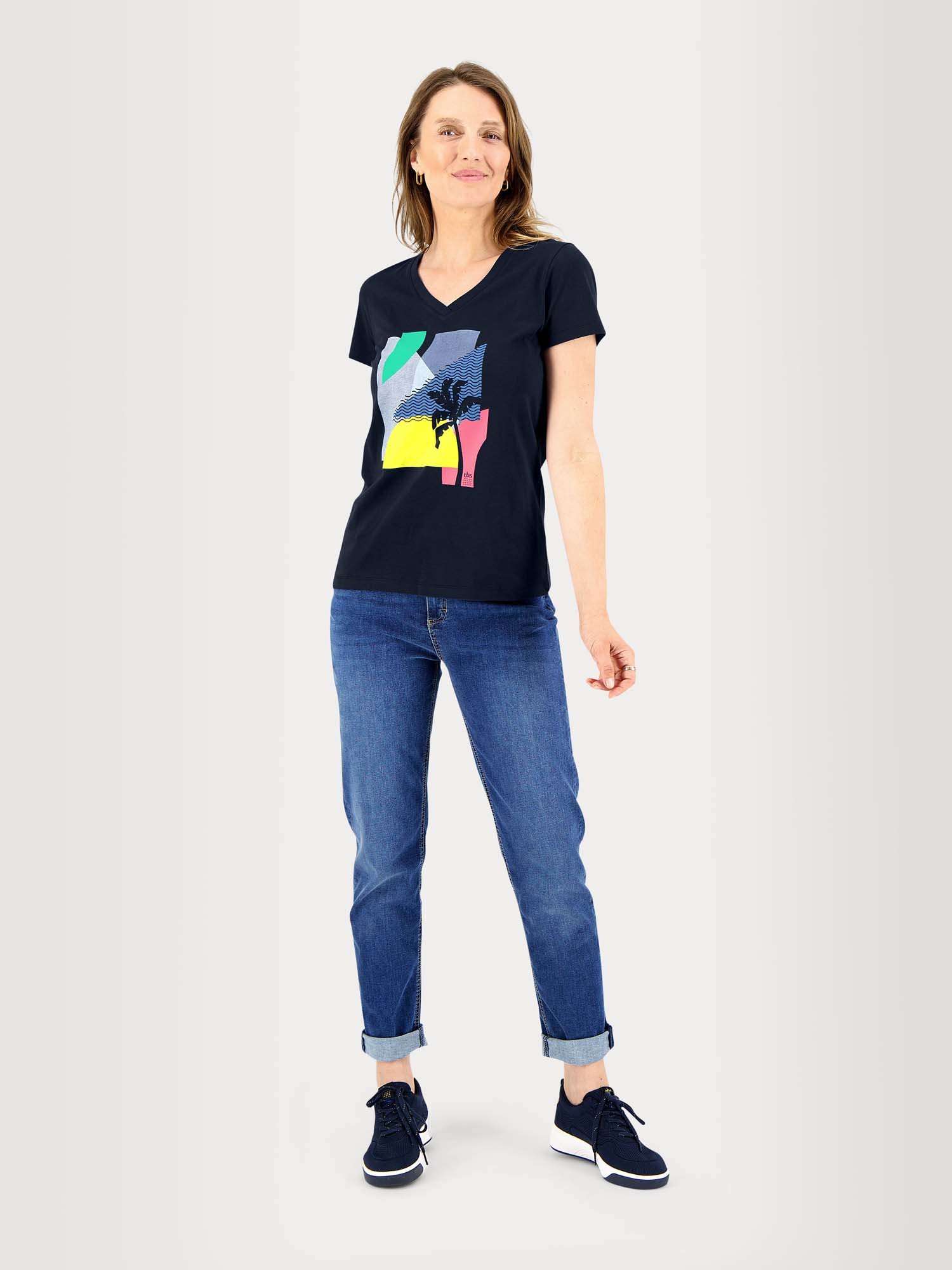 Tee Shirt Femme Coton Biologique Motif Marine