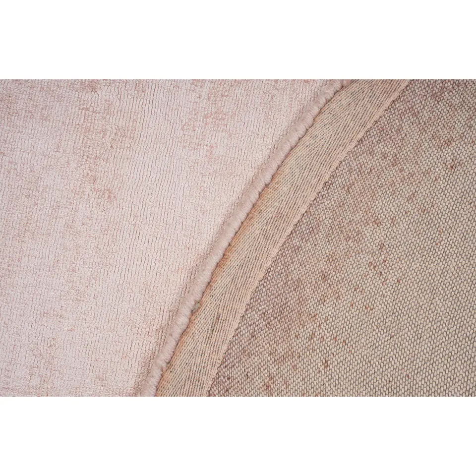 Dutch Lifestyle - Viscose - Vloerkleed - 195cm rond - Roze